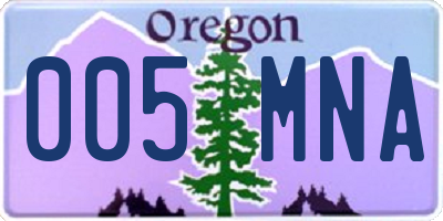 OR license plate 005MNA