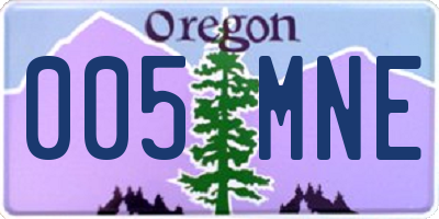 OR license plate 005MNE