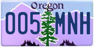 OR license plate 005MNH