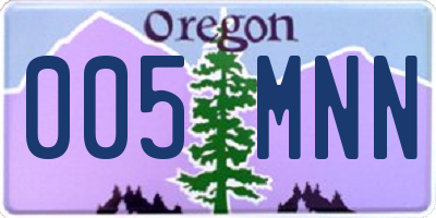 OR license plate 005MNN