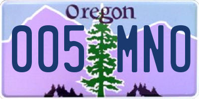 OR license plate 005MNO