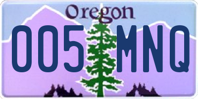 OR license plate 005MNQ