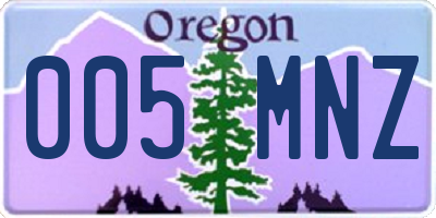 OR license plate 005MNZ