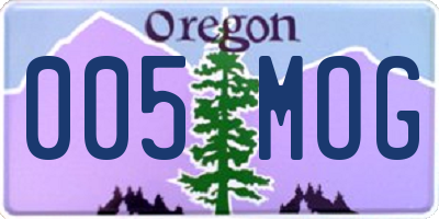 OR license plate 005MOG