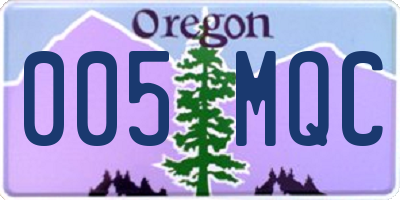 OR license plate 005MQC