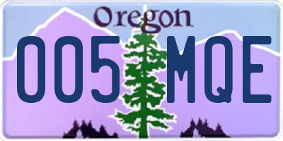OR license plate 005MQE