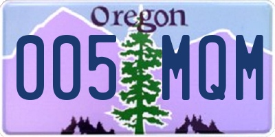 OR license plate 005MQM