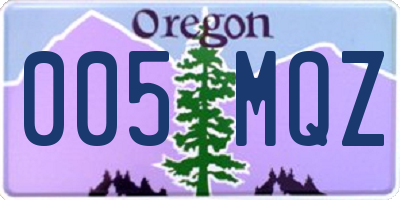 OR license plate 005MQZ