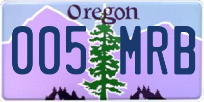 OR license plate 005MRB