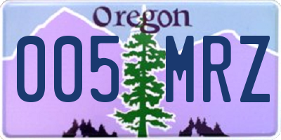 OR license plate 005MRZ