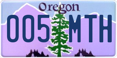 OR license plate 005MTH