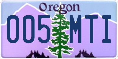 OR license plate 005MTI
