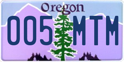 OR license plate 005MTM