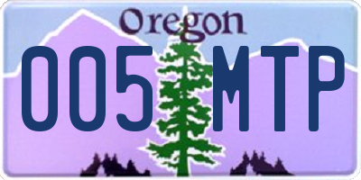 OR license plate 005MTP