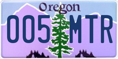 OR license plate 005MTR