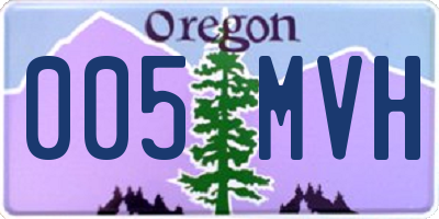 OR license plate 005MVH