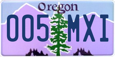 OR license plate 005MXI