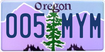 OR license plate 005MYM