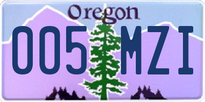 OR license plate 005MZI