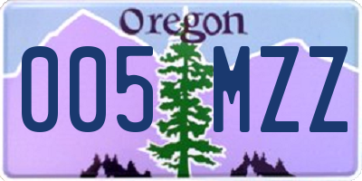OR license plate 005MZZ