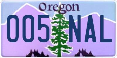 OR license plate 005NAL