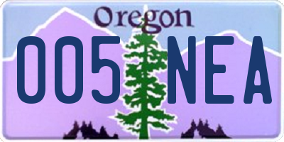 OR license plate 005NEA