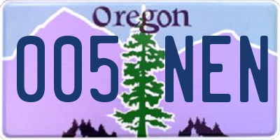 OR license plate 005NEN