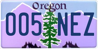 OR license plate 005NEZ
