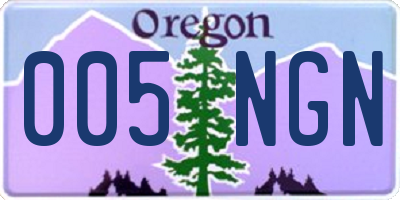 OR license plate 005NGN