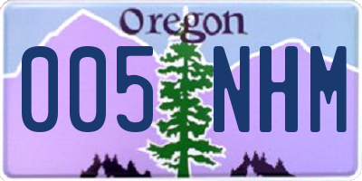 OR license plate 005NHM
