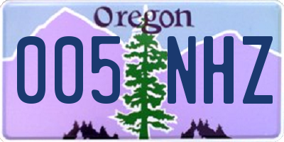 OR license plate 005NHZ
