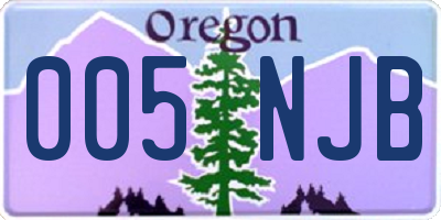 OR license plate 005NJB