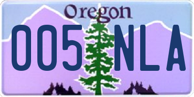 OR license plate 005NLA