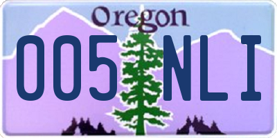 OR license plate 005NLI