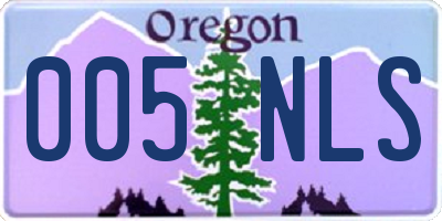 OR license plate 005NLS