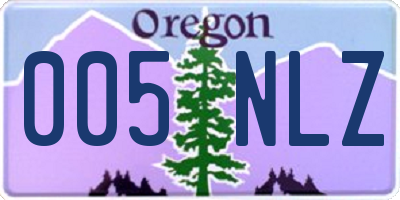 OR license plate 005NLZ