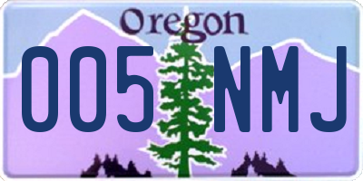 OR license plate 005NMJ