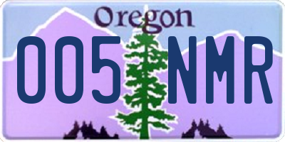 OR license plate 005NMR