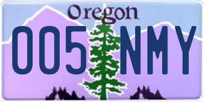 OR license plate 005NMY