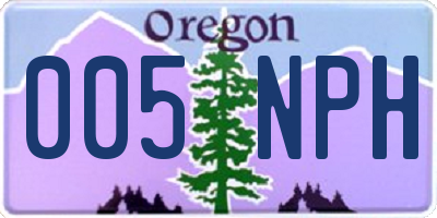 OR license plate 005NPH