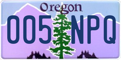 OR license plate 005NPQ