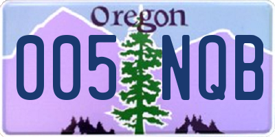 OR license plate 005NQB
