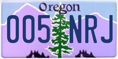 OR license plate 005NRJ