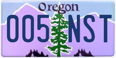 OR license plate 005NST