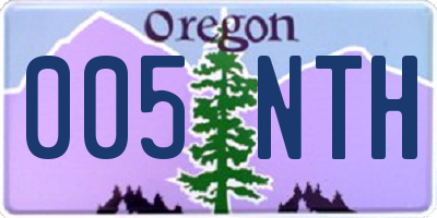 OR license plate 005NTH
