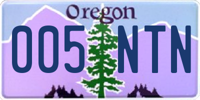 OR license plate 005NTN