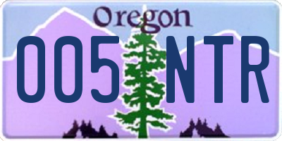 OR license plate 005NTR