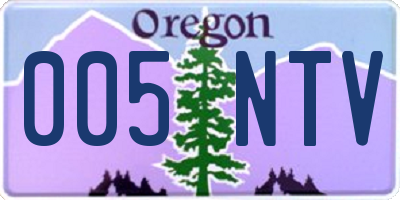 OR license plate 005NTV
