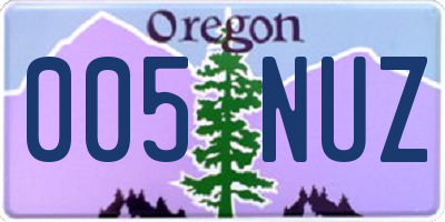 OR license plate 005NUZ