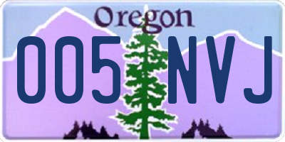 OR license plate 005NVJ
